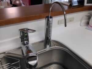 静岡キッチン取付け隊　浄水栓を後付け　施工後